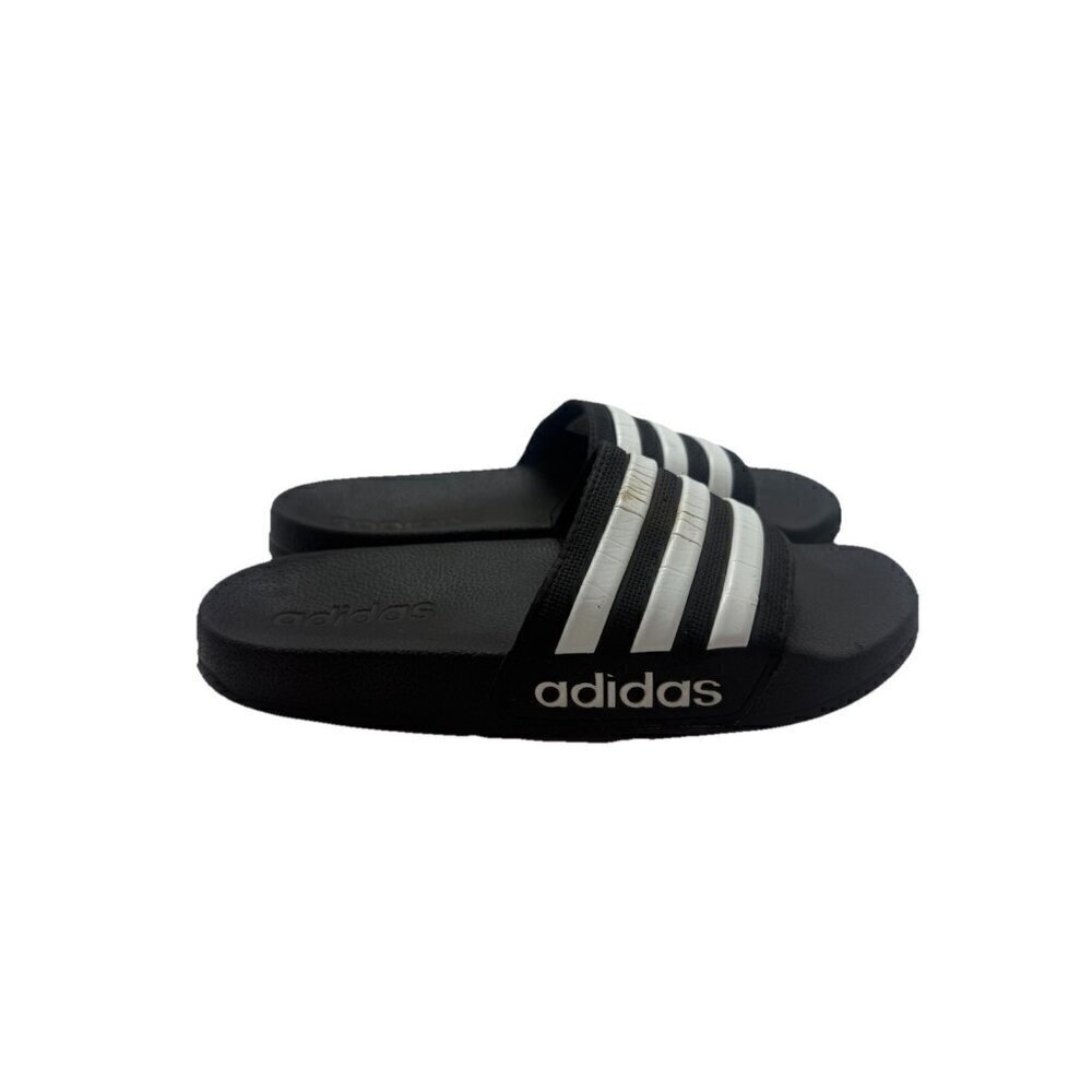 Adidas Adilette G27625 Black Shower Slip On Slide Sandals Unisex Kids Sz 1 US